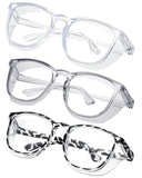 LASMEX Stylish Safety Glasses Goggles for Women Girls Anti-fog Glasses Protective Eyewear Clear Glasses