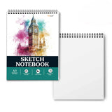 GOWOO London Cityscape Spiral Sketch Notebook : artistic sketching notebook for students, scenic city sketch spiral, iconic cit