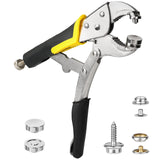 Heavy-Duty Snap Fastener Pliers (Adjustable Setter, 2 Interchangeable Dies) Snap Installation Set Hand Tools for Fastening, Repl