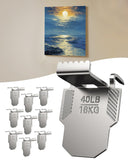 (ApeBest) 10 Canvas Hangers for Drywall Claw Hooks: Heavy Duty Damage Free Holds up to 40 lb 18x24 Large Canvas Picture Frame Ha