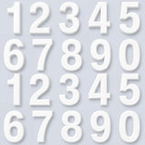 Leinuosen White 3 Inch Acrylic Mailbox Number 2 Set - Weatherproof - Mailbox Numbers for Outside - House Numbers - Sticky (Bold)