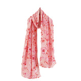 Ravaiyaa Attitude Is Everything Indian Crepe Silk Scarf Women Neck Wrap Printed Dupatta 71X21 (Pink Floral)