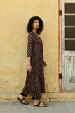 Gosriki Women'S Cotton Blend Anarkali Printed Kurta With Pant (Gaara Black-Gs_S_Black_Small),Black,,B0CRZ7LBSH