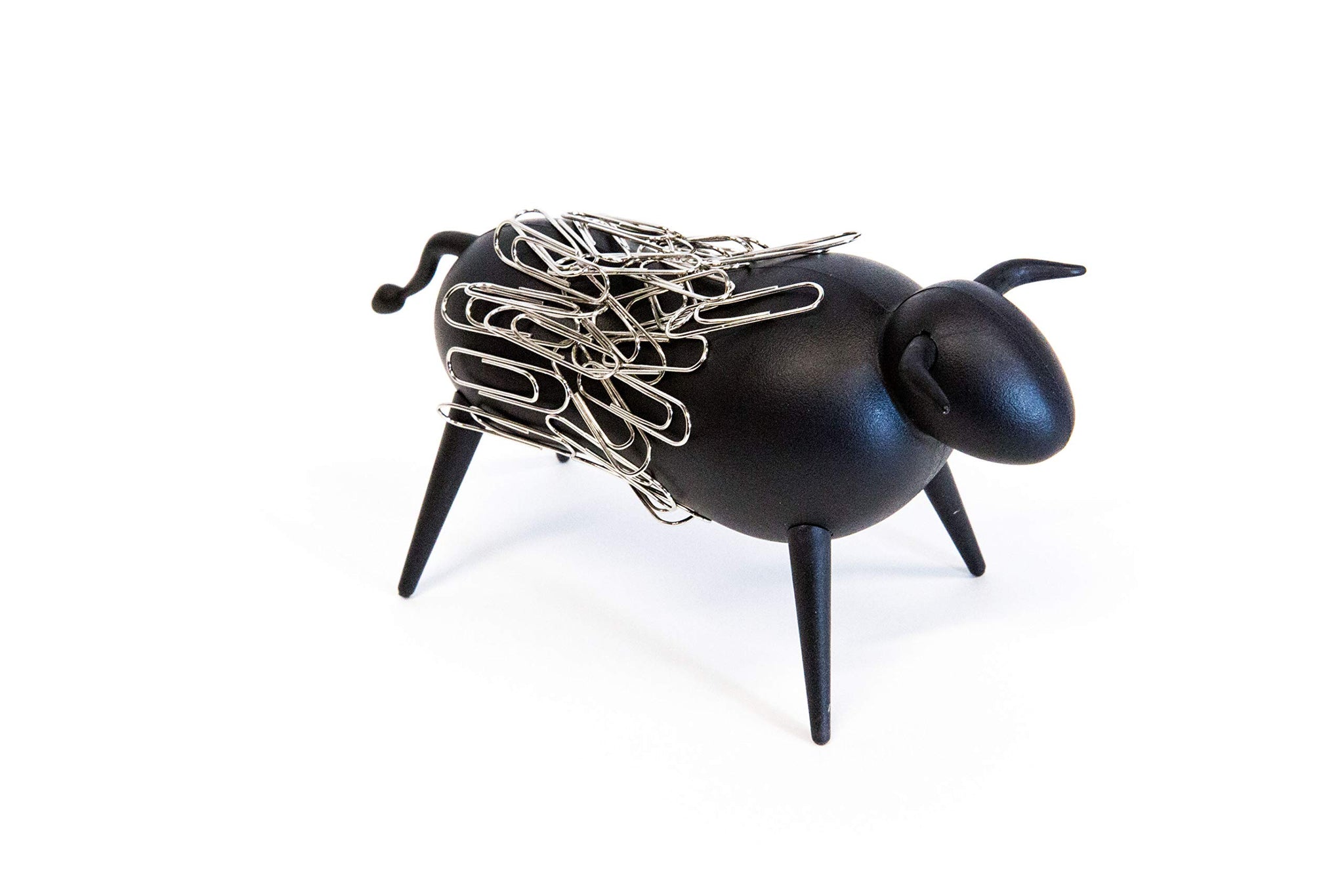 Magnetic Bull Paperclip Holder - Funny Office Desk Accessories, Secure Magnetic Paper Clip Holder, Holds Staples, Paper Clips, B