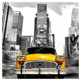 Vintage Taxi In Times Square, Nyc (Detail)-Paper Art-38,,X38,,