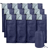 Sleeping Bags Bulk 10 Pack Envelope Sleeping Bags, 4 Seasons Warm or Cold Lightweight Indoor Outdoor Sleeping Bags for Adults, B
