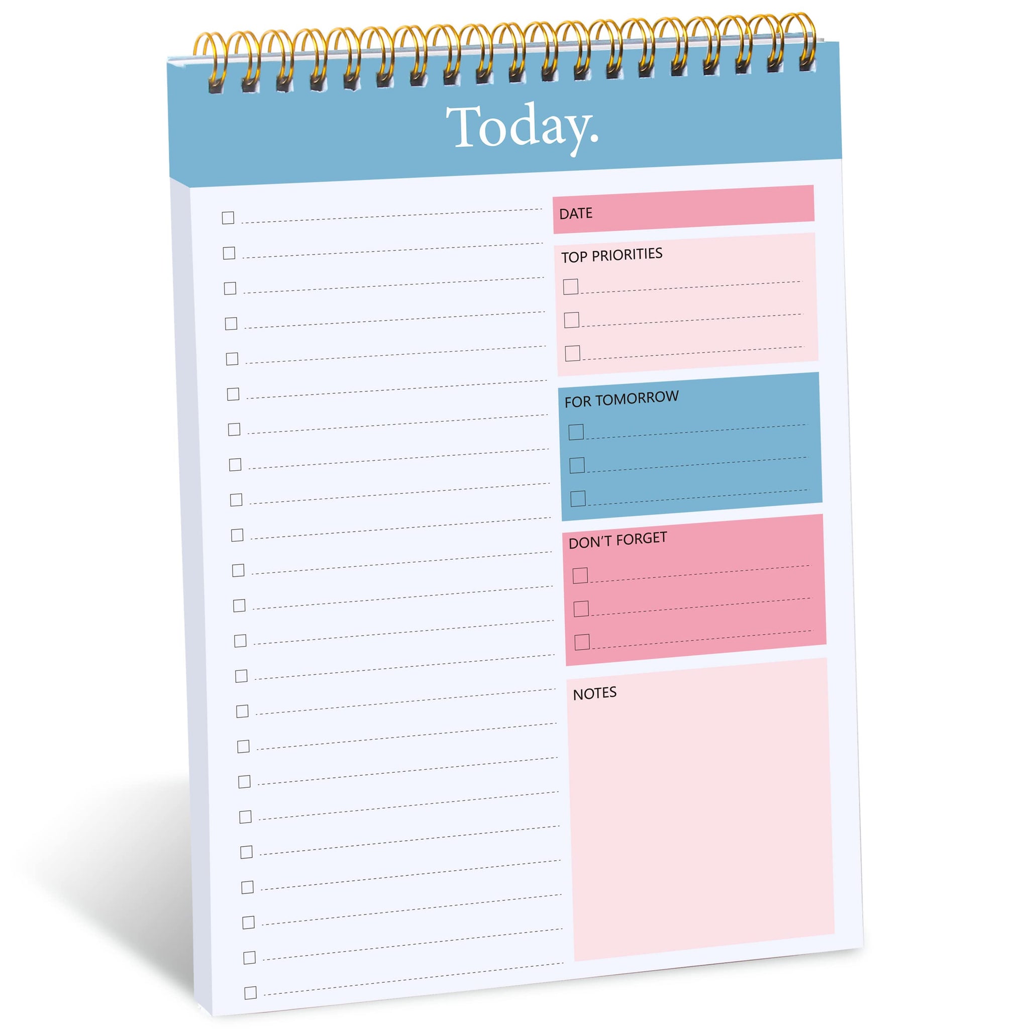 To Do List Notepad - Daily Planner Notepad Undated 52 Sheets Tear Off, 6.5 x 9.8 Checklist Productivity Organizer with Hourl