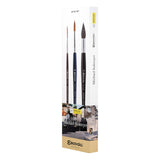 Escoda Signature Artist Watercolor Paint Brush Set, Michael Solovyev Set #1, Includes Prado (Syn. Sable) Round Fillet Size 2, Ch