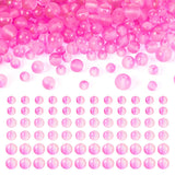 Cheriswelry 300Pcs 6mm 8mm 10mm Round Crystal Glass Beads Transparent Ball Loose Spacer Beads with Glitter Powder for Valentines