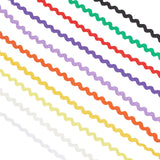 GORGECRAFT 54 Yard/ 50m 10 Colors RIC Rac Wave Bending Fringe Trim Ribbon Rick Rack Wrapping Fabric Ribbon for Clothes Dress Sew