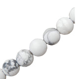 Matte Gemstone Beads for Jewelry Making, Sold per Bag 5 Strands Inside (Matte howlite, 6mm)