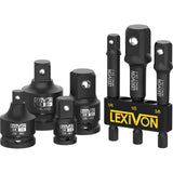 LEXIVON Impact Socket Adapter Combo Kit, 7piece Increaser, Reducer & Extension Set | 1/43/81/2 Impact Driver Conversions, 