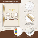 LuBudingJoy Blank Recipe Book to Write in Your Own Recipes. Sprial Hardcover Blank Cookbook, Recipe Journal Hold 150 Recipes(Pea