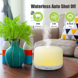 500ml Essential Oil Diffuser with Remote Control, BPA-Free Ultrasonic Humidifier with 7 Color Light,Auto Off Aromatherapy Diffus