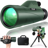 OXK Optics 12x56 High Power Monocular Telescope | Comes with Smartphone Adapter Tripod Travel Bag | Bird Watching Hunting Hiking