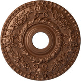 Ekena Millwork CM18ROPOS Rose Ceiling Medallion, Polished Copper