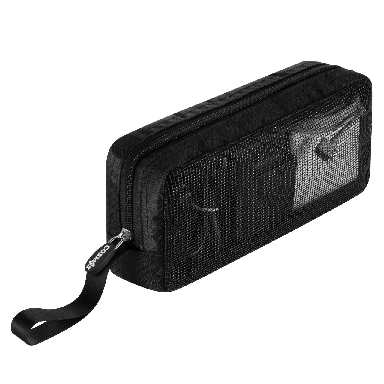 CM Travel Cable Organizer Case Bag Portable Computer Accessories Zipper Mesh Pouch Bag for Holding Laptop Mouse, Power Bank, USB