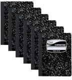 Mead Composition Notebook, Wide Ruled, 100 Sheets, 6 Pack (09910), Black/White