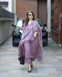 Gosriki Women'S Rayon Blend Straight Solid Kurta With Pant & Dupatta (Raja Saab Purple-Vks03-Gs_4Xl_Purple_Xxxx-Large),Purple,4,B0DMT3KHHR