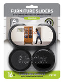 Slipstick 2-1/4 Inch Round Furniture Sliders for Carpet & Rugs (16 Pack) Premium Reusable Furniture Movers for Sliding Furniture