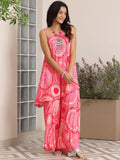 Libas Women'S Silk Blend Co Ord Set (39010 Pink L