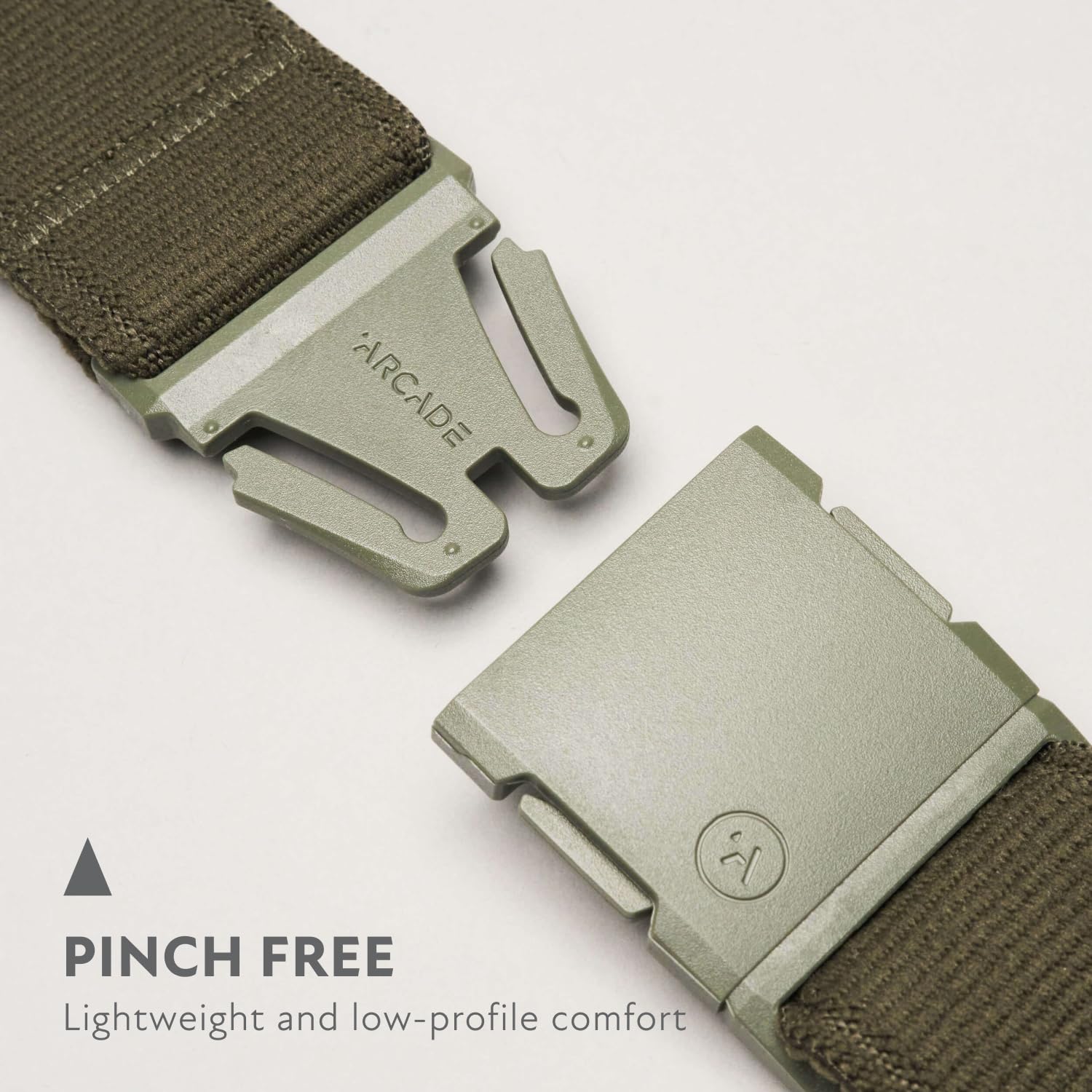 Arcade Belts A2 Atlas Unisex Adventure Belt: Heavy Duty Stretch, Metal Free Buckle, Ivy Green