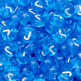 200PCS Letter Beads 4x7mm Acrylic Colorful Transparent Letter J Beads for Jewelry Making Bracelet