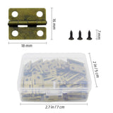 100 Pieces Small Hinges for Wooden Box Bronze Mini Hinges Tiny Hinge for Jewelry Box, Mini Cabinet and Crafts