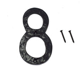 5.5Hotel House Door Numbers Cast Iron Black (Black(Eight), Large)