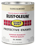 RustOleum 7770502 Stops Rust Brush On Paint, Quart, Gloss Almond, 1 Quarts (Pack of 1)