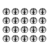 HARFINGTON 40pcs Beads 8mm Stainless Steel 5mm Hole Dia Bead for DIY Crafts, Silver Tone