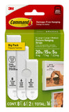 Command Picture Hanging Strips Variety Pack, Damage Free Hanging Picture Hangers, No Tools Wall for Living Spaces, White, 2 Medi