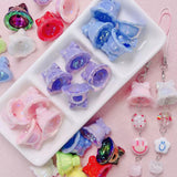 Sqqzuie 15PCS 24x20mm Acrylic Beads for Jewelry Making, Straight Hole Colorful Beaded DIY Bracelet, Beadable Pen, Brush,Keychain