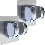 2 Pack Strong Adhesive and Waterproof Shower Head Holder, Adjustable Handheld Shower Holder Wall Mount Shower Bracket