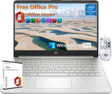 HP 14 Inch Laptop Student Business, with Office Lifetime License & Windows 11 Pro, Intel Dual-Core N4120, 8GB RAM, 384GB Storage