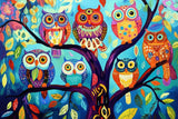 Ohhvvow Owls Diamond Painting Kits for Adults - 5D DIY Art Craft with Round Resin Diamonds, Complete Starter Kit for Stress Reli