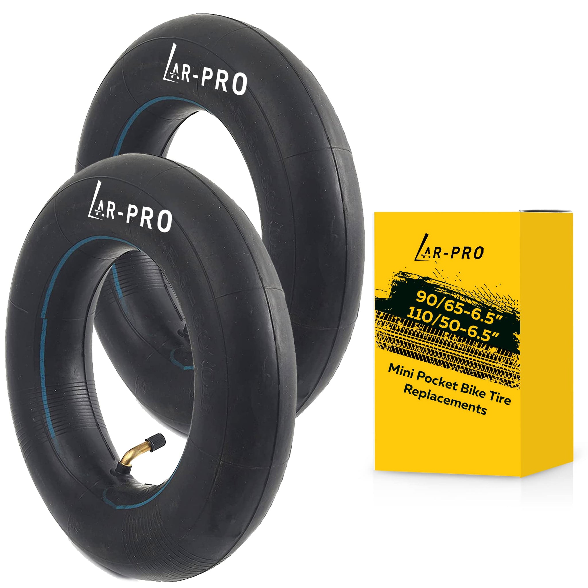 (2-Pack) Replacement Front or Rear Inner Tubes for 9065-65A and 11050-65A Mini Pocket Bike Tires - Fits Most 38cc, 47cc, and 49c