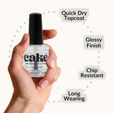 Cake Polish Super Dry Quick Dry Top Coat Nail Polish 0.5 fl oz