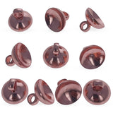 10 Globe Rose Gold Tone Metal Ornament Caps Ball or Egg Top Findings, End Caps 0.32 Inches (8 mm)