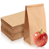 BadenBach 50 Pack 4lb Brown Paper Bags, Disposable Small Lunch Sacks Blank Kraft Bags for Cookie Sandwiches Snacks Candy Treats 