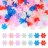 Pandahall 140 Pcs Flower Acrylic Beads Caps Frosted 5-Petal Flower End Caps 7 Colors Plastic Spacer Beads for Jewelry Making Nec