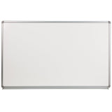 Flash Furniture Cardim 5 W x 3 H Porcelain Magnetic Marker Board with Full Length Marker Tray