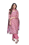 Kurta Set For Women || Women Kurta Set || 3pic Kurta For Women (50-85) (IN, Alpha, 2XL, Pink)