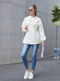 Toplot Women'S Woolen Long Typographic Printed White Hoodie With Hooded Neck (T-Hoodie-5051-Xl),White,,B0BQ3695H2