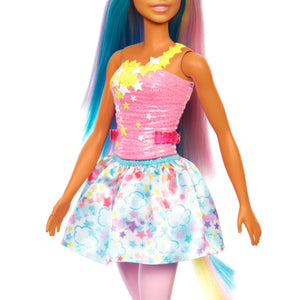 Barbie Dreamtopia Unicorn Fashion Doll With Blue & Purple Hair Wesring Removable Skirt & Accessories Including Pink Unicorn Head