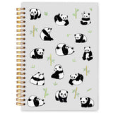 WARDOS Cute Panda Notebook Journal 5.5x8.3, Panda Lover Gifts Journal, Wild Animal Lovers Gifts Notebooks for Note Taking, Adora