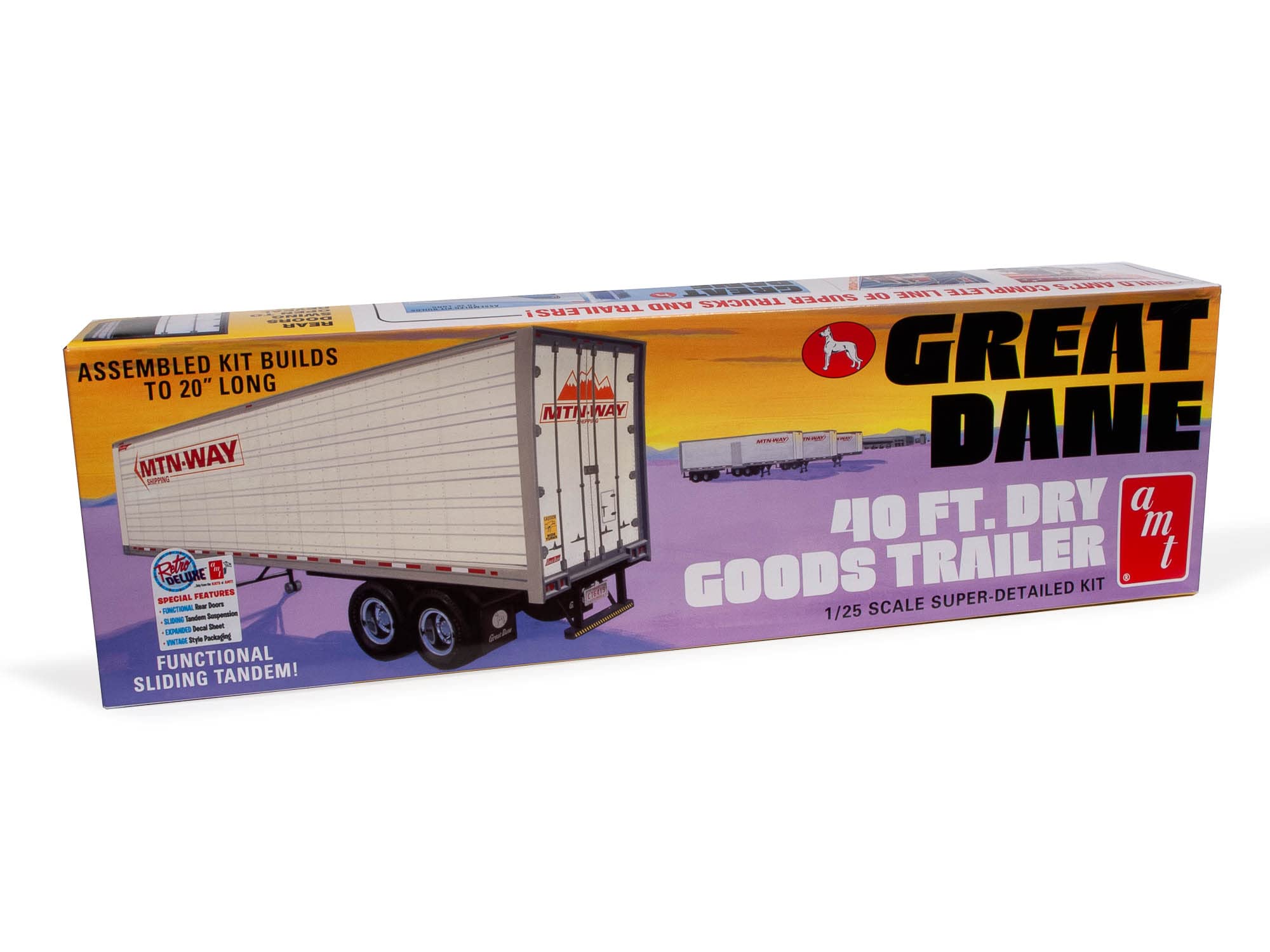 Amt Great Dane Dry Goods Semi Trailer 1:25 Scale Model Kit