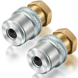 2 Pack Air Chuck for Tires, Anti Leakage Lock on Air Chuck 1/4'' FNPT Quick Connector Heavy Duty Brass Locking Tire Inflator