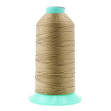 Mandala Crafts Size 346 210D T350 Bonded Nylon Thread - Khaki 415 YDs Tex 350 Heavy Duty Sewing Threads for Leather, Jeans, Weav