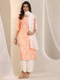 Libas Women'S Cotton Blend Kurta Sets (400064O_Orange_Xxl)
